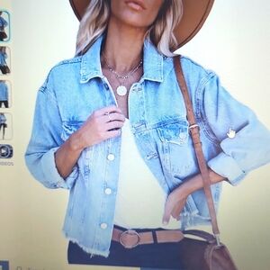 Cropped Denim Jean Jacket